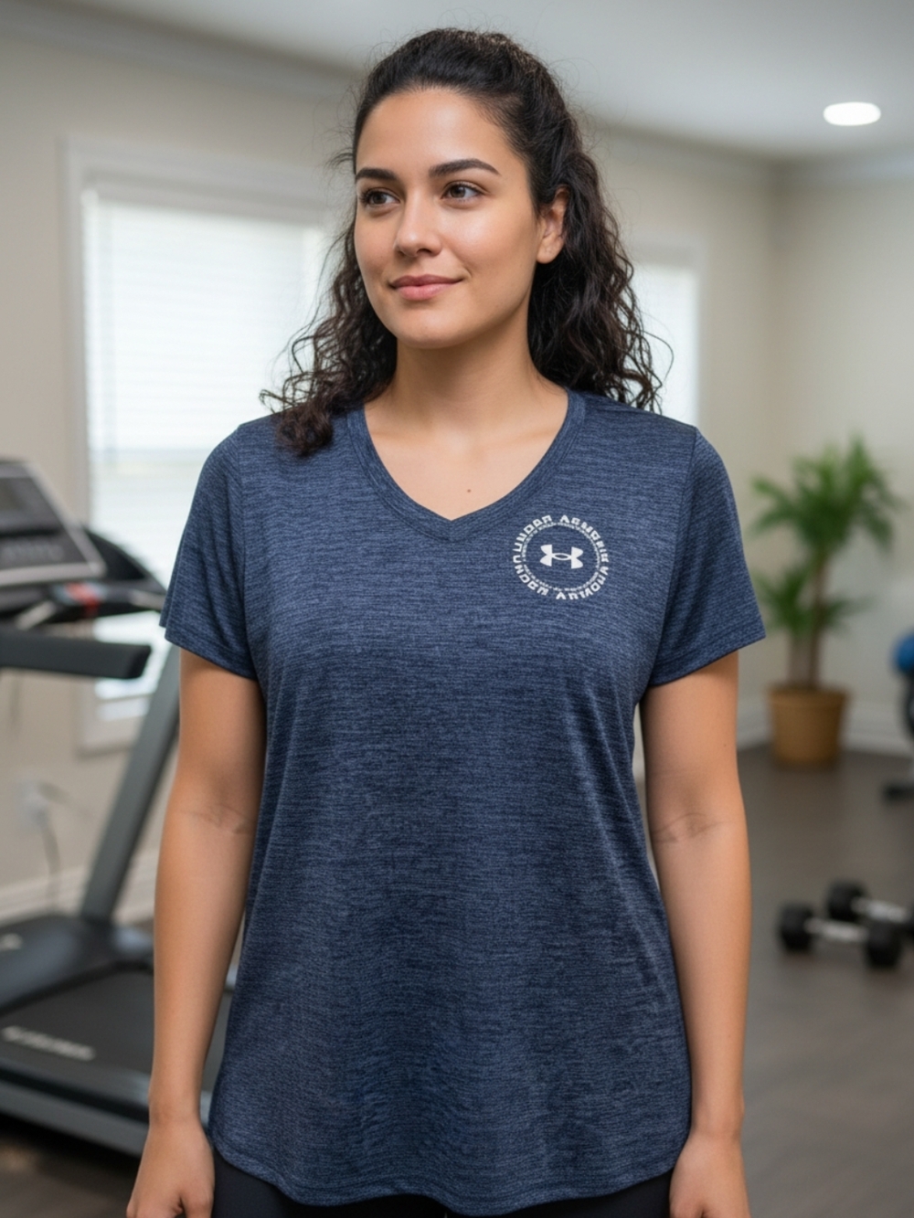 Under Armour Women's Navy V-Neck Tee